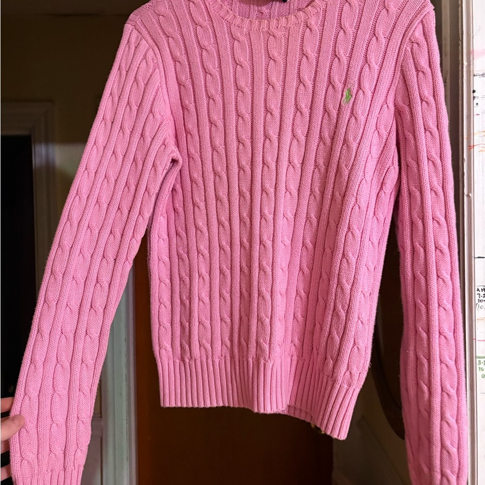 Ralph Lauren Pink Cable Knit Sweater